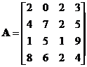 Trace of a matrix