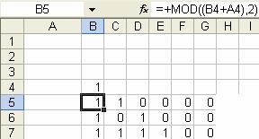 Sierpinski Gasket using Excel