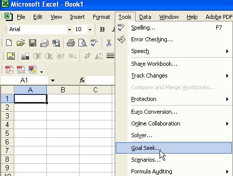 Microsoft Excel Tutorials: Goal Seek