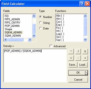 arcmap field calculator