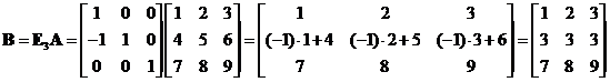 Elementary row operations