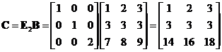 Elementary row operations