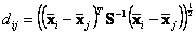 mahalanobis distance